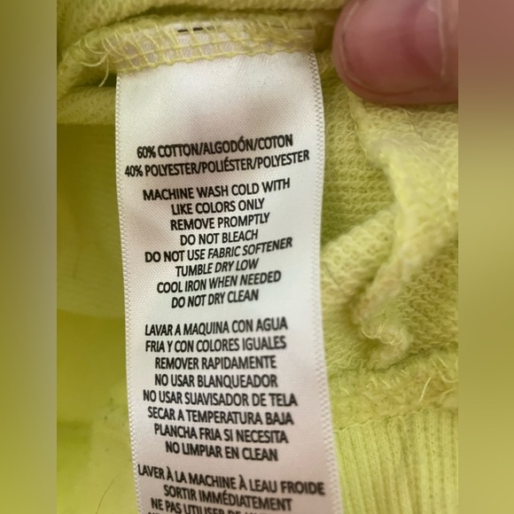 Calvin Klein Cropped Sweatshirt in Lemonade Size XL - Picture 6 of 6